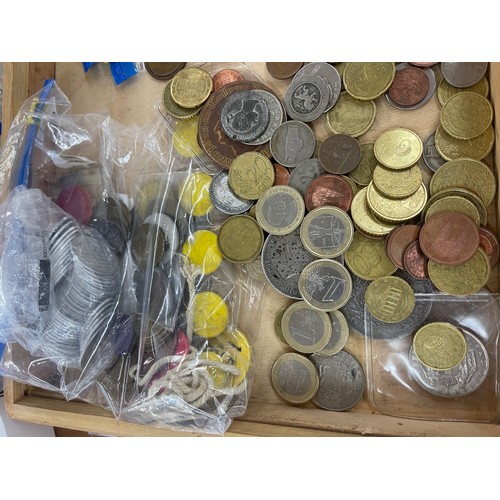 376 - Large selection of vintage and later coins includes georgius III 1817 coin, foreign coins etc