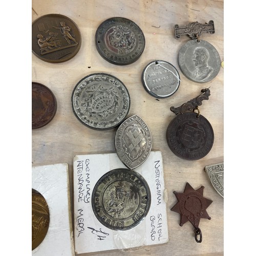 409 - Selection of assorted school medals and badges