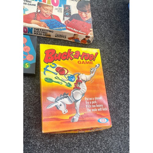 219 - Selection of vintage classic games to include ' Joyments Baffle Ball', ' Vintage 1970's Buck-A-Roo B... 