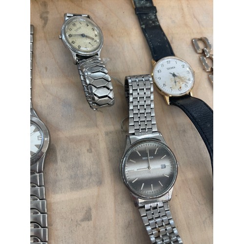 447 - Selection of assorted watches includes Sekonda, Burden, Timex etc