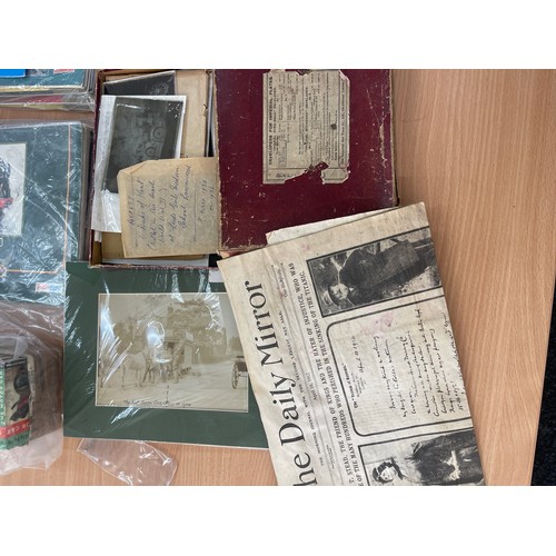 179 - Selection of assorted ephemera includes The daily mirror, train memorabilia etc