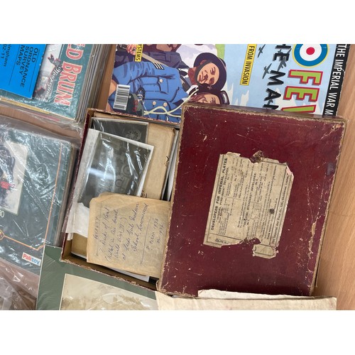 179 - Selection of assorted ephemera includes The daily mirror, train memorabilia etc