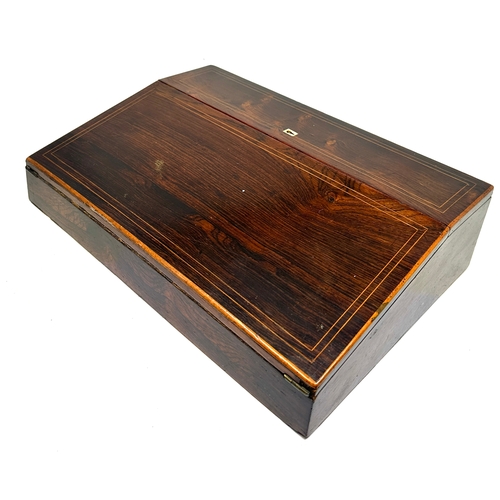 635 - Antique georgian rosewood writing slope