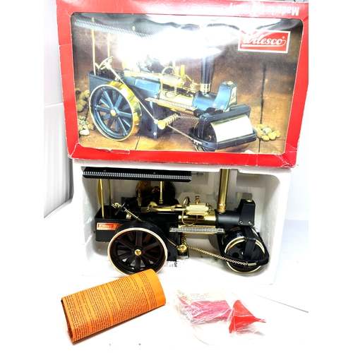 636 - original Boxed wilesco steam roller traction engine D 366