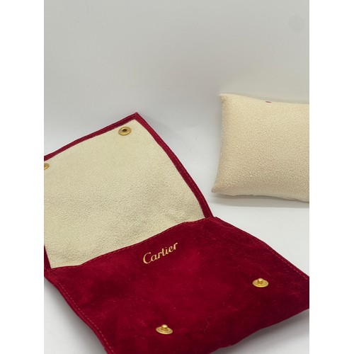 433 - Genuine Cartier Watch Travel Pouch Service Case With Cushion