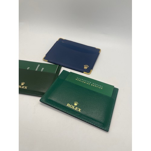 431 - Three original Rolex card holders