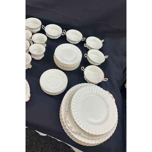 235 - Selection of Royal Albert Val D'or part tea/dinner to include plates, cup, saucers, soup dishes etc