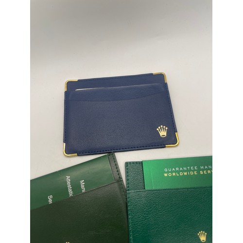 431 - Three original Rolex card holders