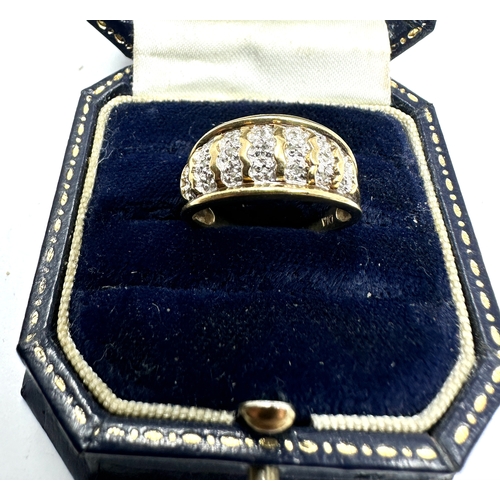 80 - 9ct gold diamond ring weight 3g