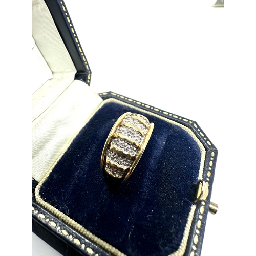 80 - 9ct gold diamond ring weight 3g