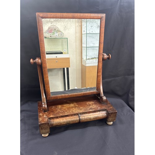 340 - Mahogany dressing table with two drawers measures approx  23 inches tall by 18 inches wide