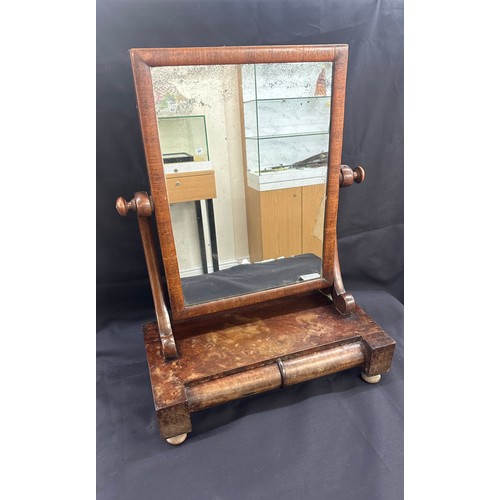 340 - Mahogany dressing table with two drawers measures approx  23 inches tall by 18 inches wide