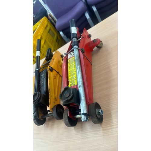 241 - 2 Trolley jacks, working order