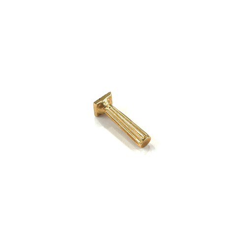 475 - Unmarked /tested  18ct gold column charm, total approximate weight 1.6g