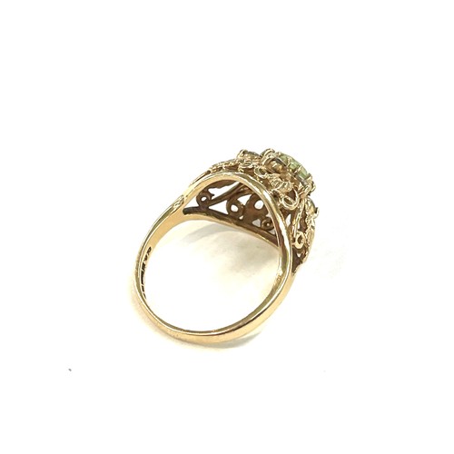 516 - La hallmarked 9ct gold stone ser dress ring, ring is missing a stone, ring size P , approximate weig... 