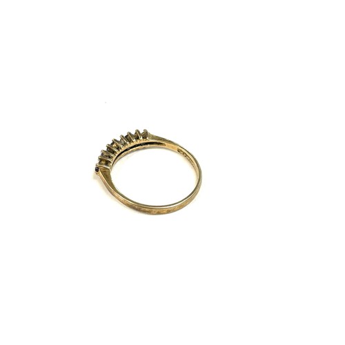 515 - Hallmarked 9ct gold ladies stone set dre4ss ring, ring size R, approximate overall weight 1.9g