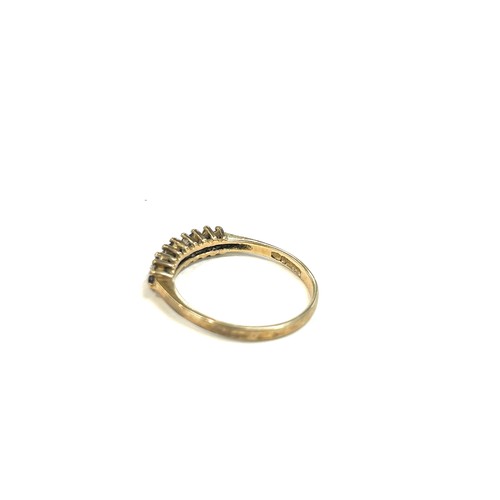 515 - Hallmarked 9ct gold ladies stone set dre4ss ring, ring size R, approximate overall weight 1.9g