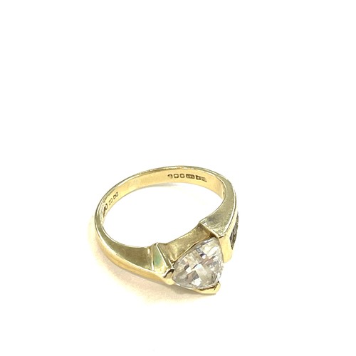 511 - Ladies hallmarked 14ct stone set dress ring, ring size L , approximate total weight: 4.8g