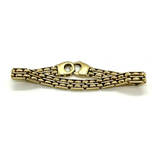 502 - Ladies heavy hallmarked 9ct gold bracelet, approximate length 19cm , approximate weight 18.5g