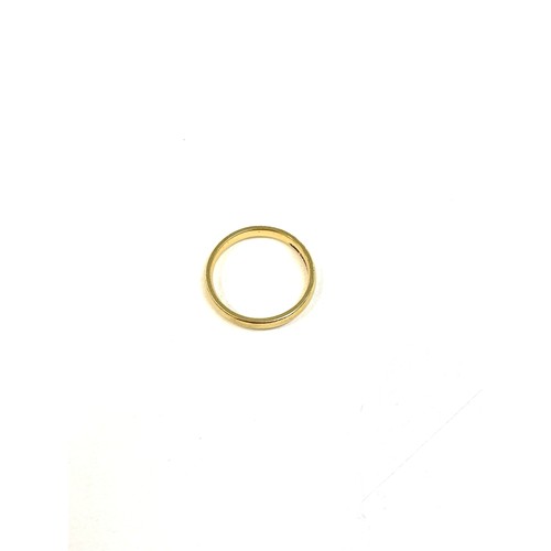 504 - Ladies hallmarked 18ct wedding band, ring size N , approximate total weight: 3.6g