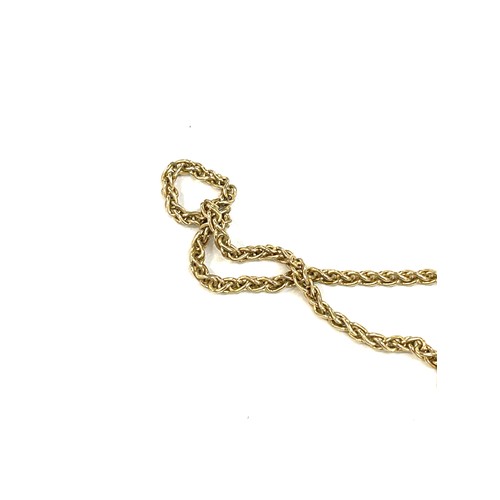 492 - Hallmarked ladies 9ct chain, overall approximate length 24 inches, approximate weight