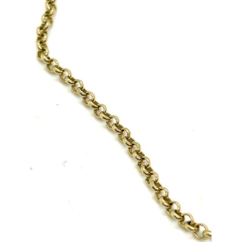 497 - Hallmarked 9ct ladies delicate necklace,, approximate length 44cm, approximate weight 5g