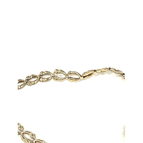 495 - Ladies hallmarked 9ct delicate bracelet, overall length 17cm, approximate weight 2.7g