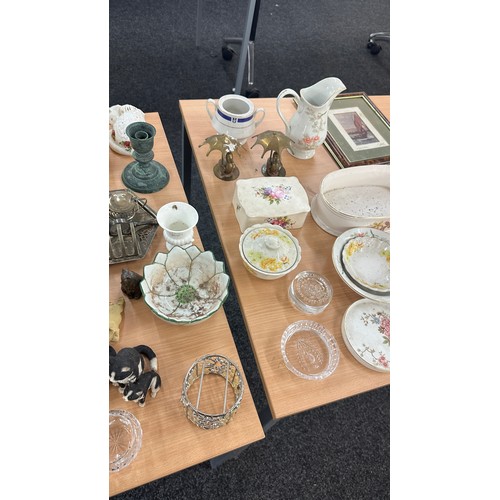 311 - Large selection of porcelain miscellaneous to include figures, jug, part dinner service etc