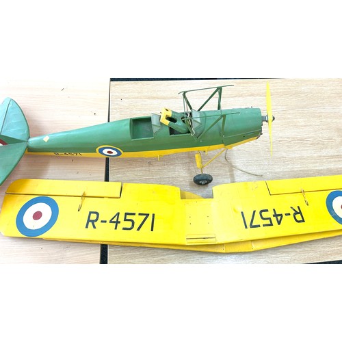 370 - Large Tiger moth model plane R-4571, needs repair