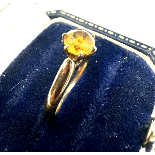 109 - 9ct white gold citrine ring weight 2.8g