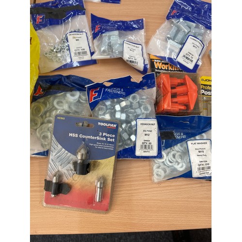 23 - Selection of brand new fittings includes washers, nuts etc