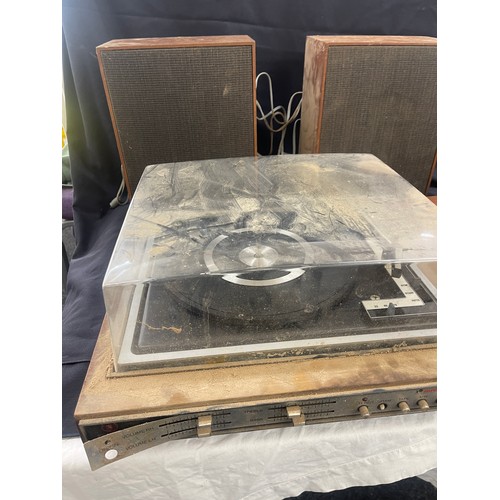 125 - Bosh record player and speakers, untested