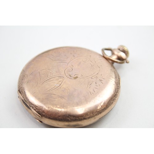 507 - WALTHAM Gents Vintage Rolled Gold Open Face Pocket Watch Hand-wind Working