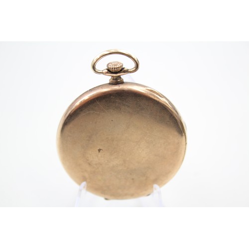 508 - ELKINGTON Gents Vintage Rolled Gold Open Face Pocket Watch Hand-wind Working