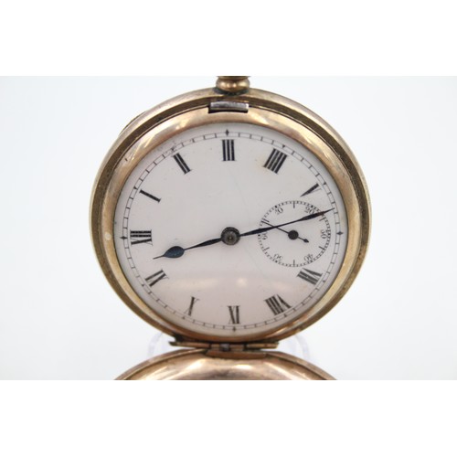 509 - QUARTIER FERES Gents Vintage Rolled Gold Hunter Pocket Watch Hand-wind Working