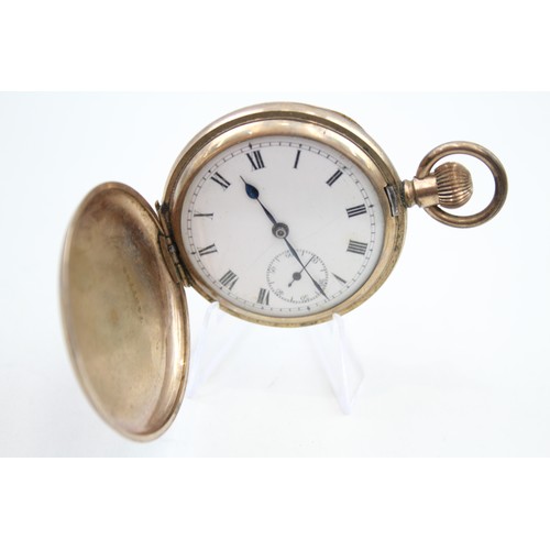 509 - QUARTIER FERES Gents Vintage Rolled Gold Hunter Pocket Watch Hand-wind Working