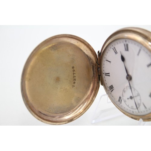 509 - QUARTIER FERES Gents Vintage Rolled Gold Hunter Pocket Watch Hand-wind Working