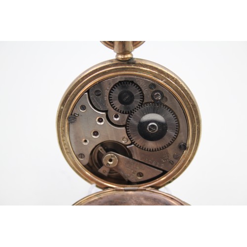 509 - QUARTIER FERES Gents Vintage Rolled Gold Hunter Pocket Watch Hand-wind Working