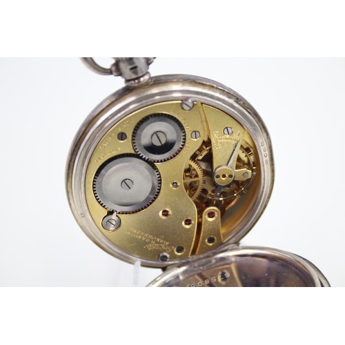 514 - H .SAMUEL Sterling Silver Gents Vintage Open Face Pocket Watch Hand-wind Working