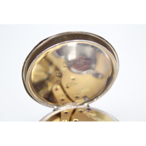 514 - H .SAMUEL Sterling Silver Gents Vintage Open Face Pocket Watch Hand-wind Working