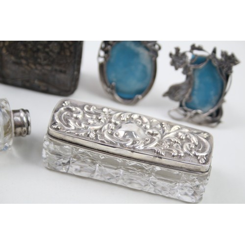 341 - 6 x .925 sterling silver ladies vanity