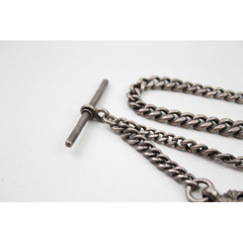 354 - .925 sterling albert chain w/ fob