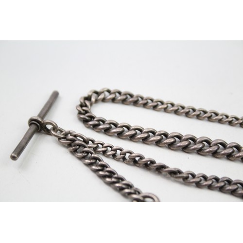 354 - .925 sterling albert chain w/ fob