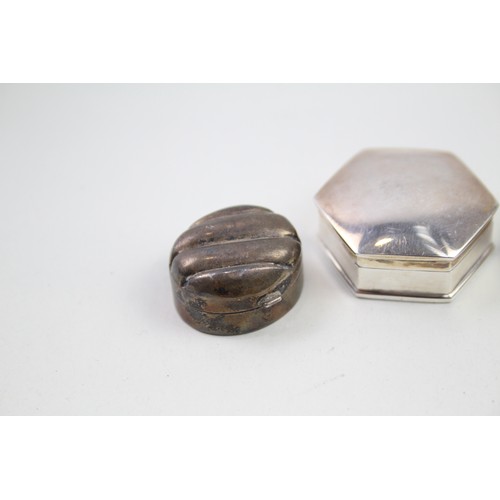 360 - 4 x .925 sterling pill / trinket boxes