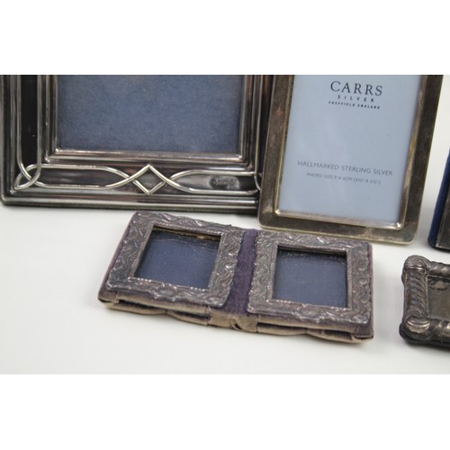 372 - 5 x .925 sterling photograph frames inc small