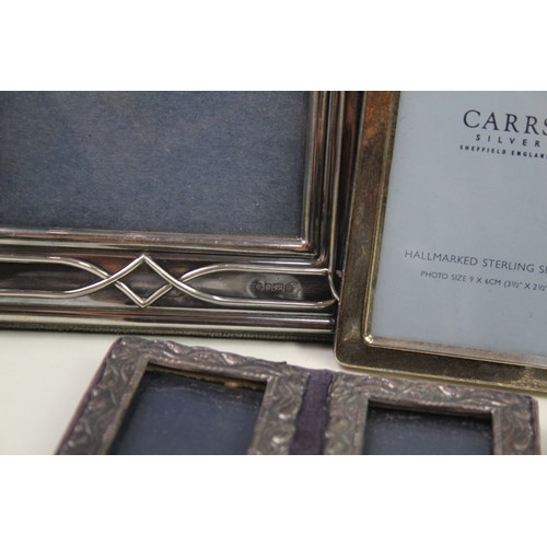 372 - 5 x .925 sterling photograph frames inc small