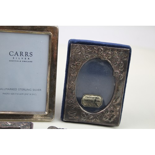 372 - 5 x .925 sterling photograph frames inc small