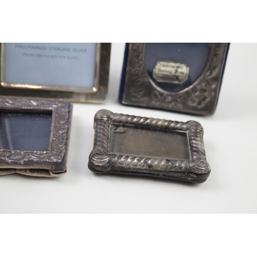 372 - 5 x .925 sterling photograph frames inc small