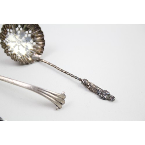 374 - 3 x .925 sterling sifter spoons inc victorian etc