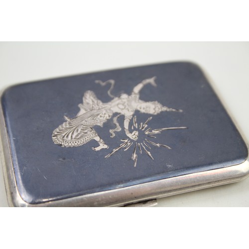 377 - SIAM Silver cigarette case